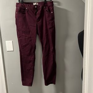 Burgundy, Skinny Jeans - Gap, Size 32r